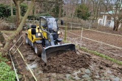 Befreiung der Paddocks vom Schlamm